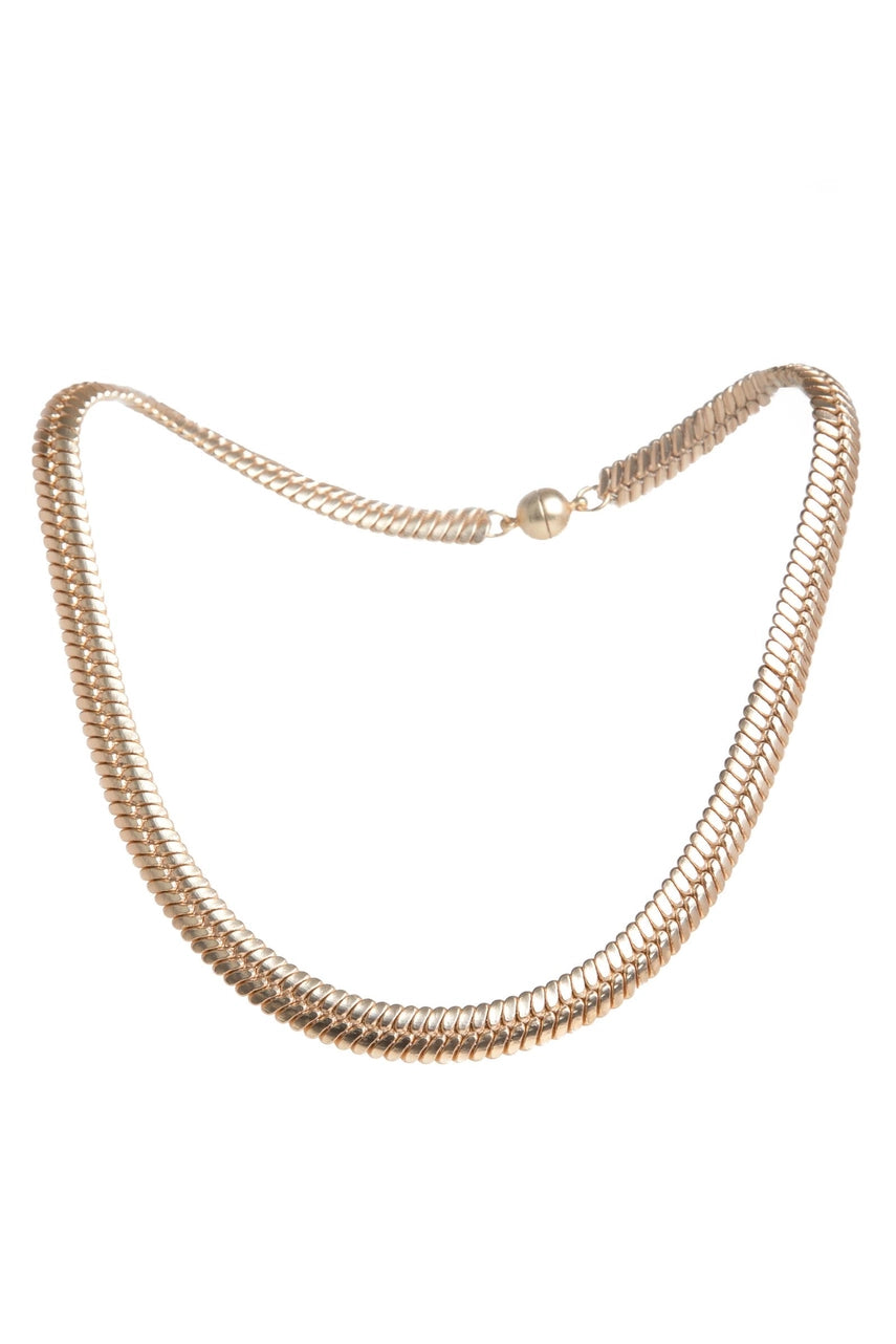 SAACHI Gold Herringbone Chain Necklace