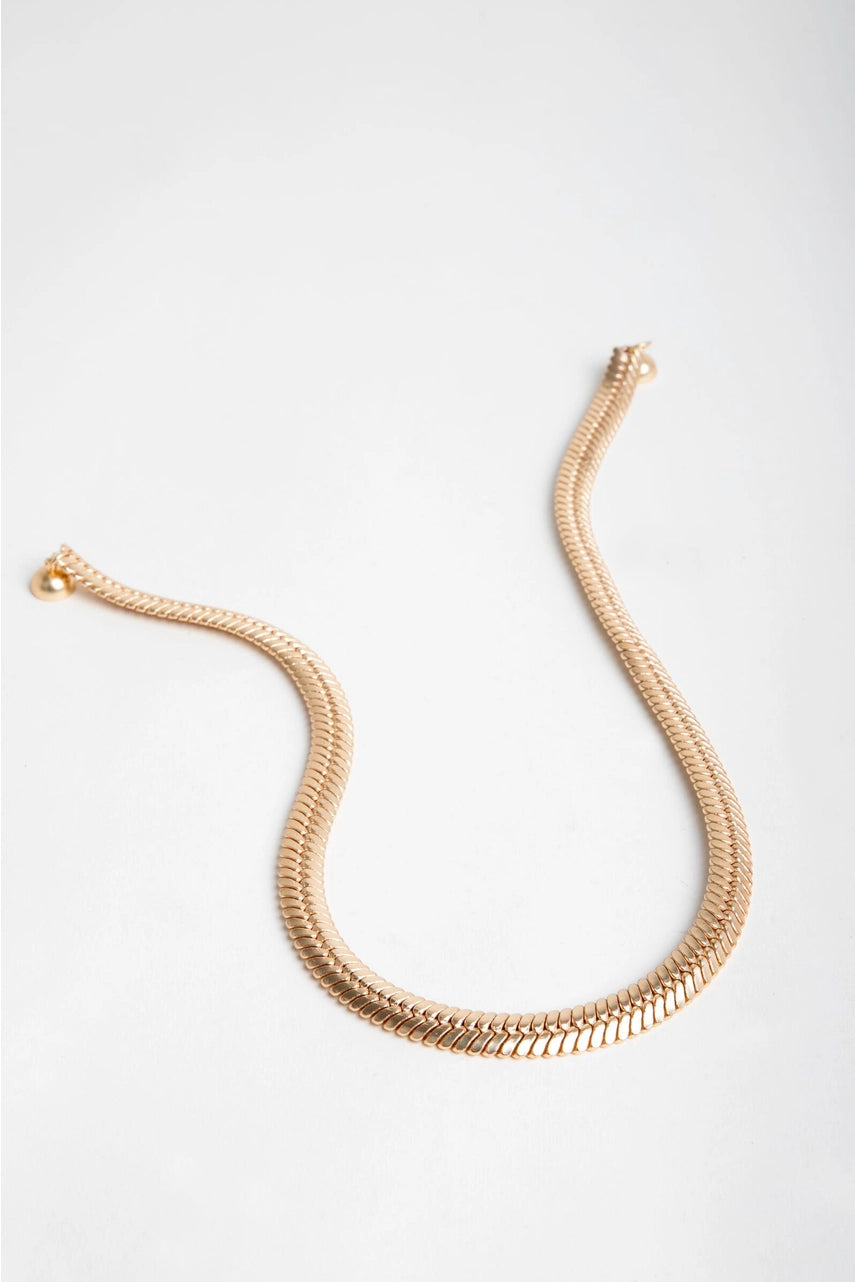 SAACHI Gold Herringbone Chain Necklace