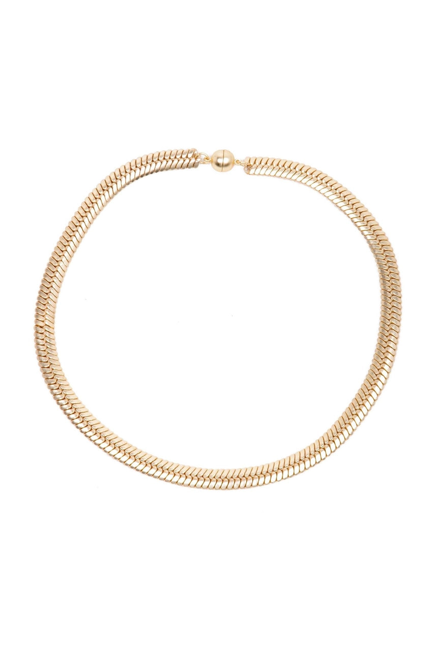 SAACHI Gold Herringbone Chain Necklace