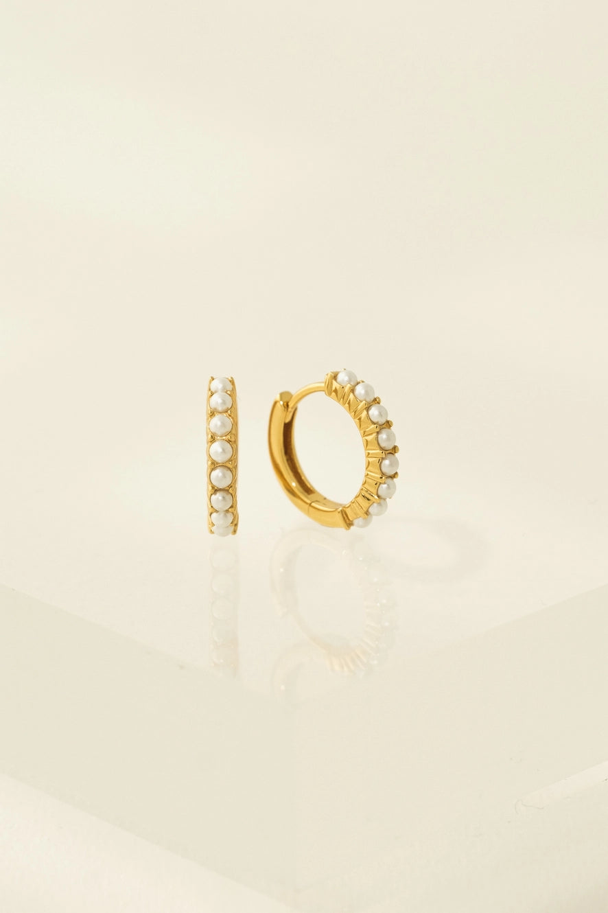 Lover’s Tempo Pearl Hoop Earrings