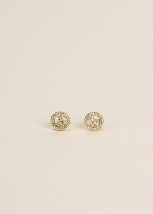 Jax Kelly Peace Sign Stud Earrings