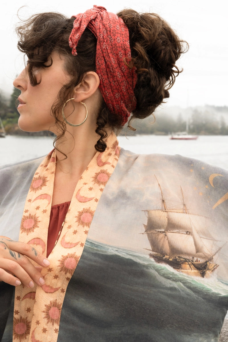Market of Stars “Hold Fast” Nautical Cropped Kimono