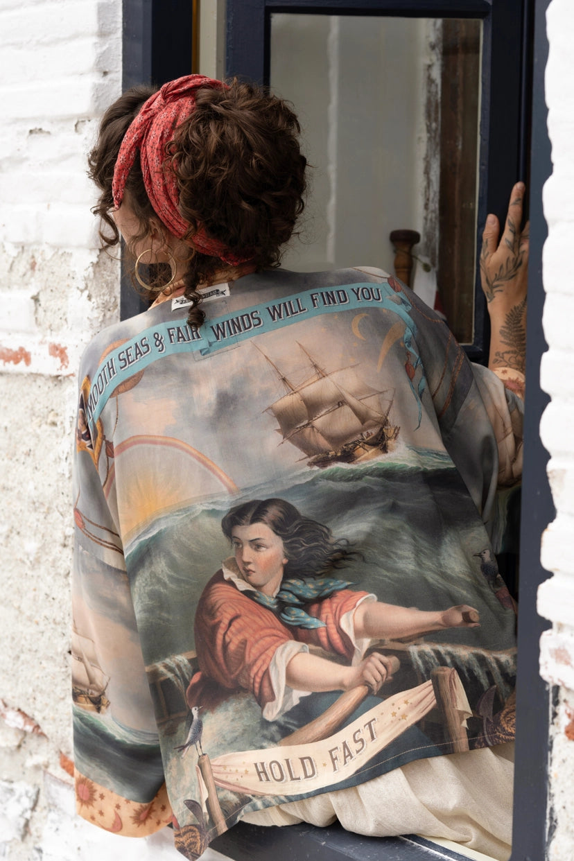 Market of Stars “Hold Fast” Nautical Cropped Kimono