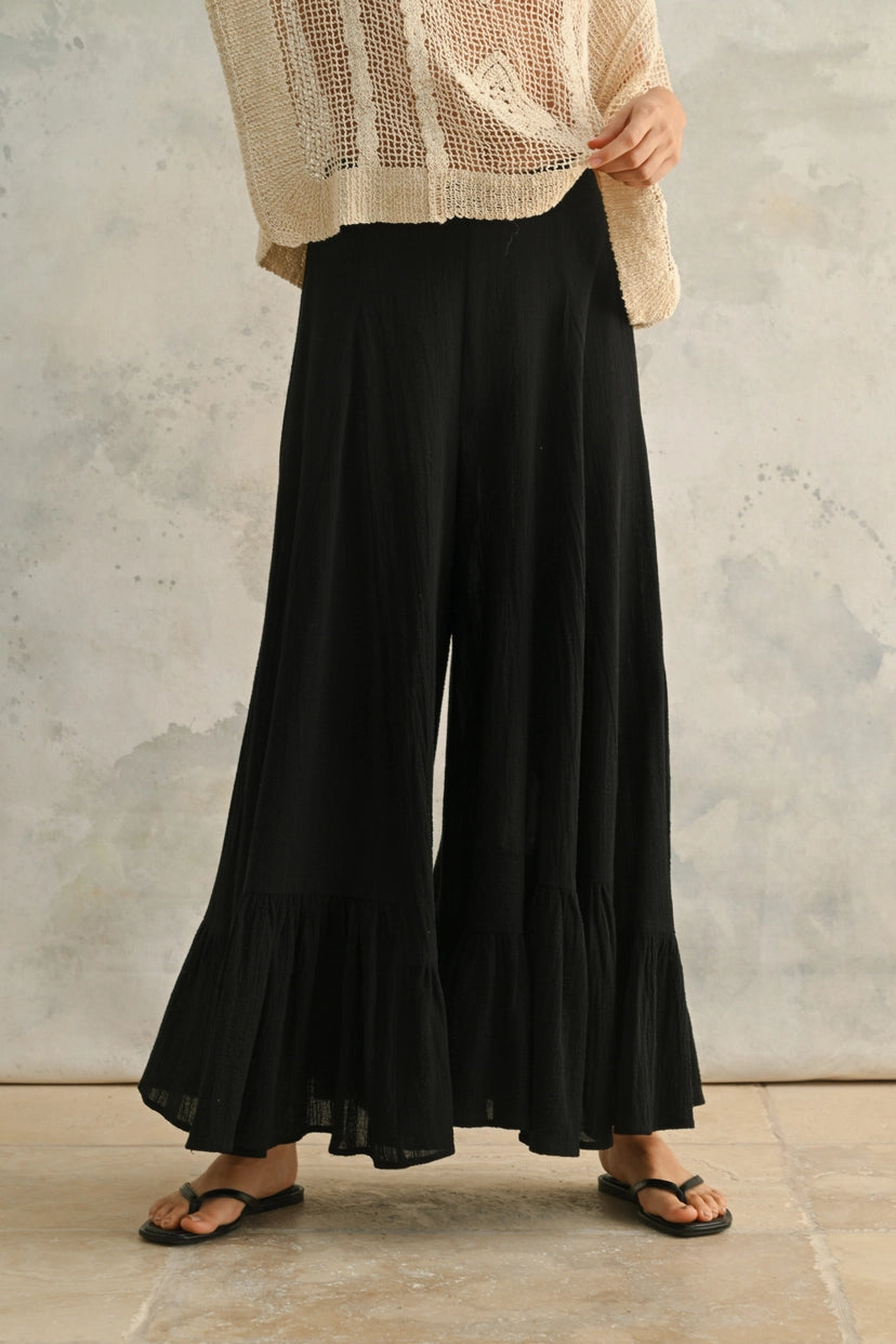 MIOU MUSE Bell Bottom Flowy Pants
