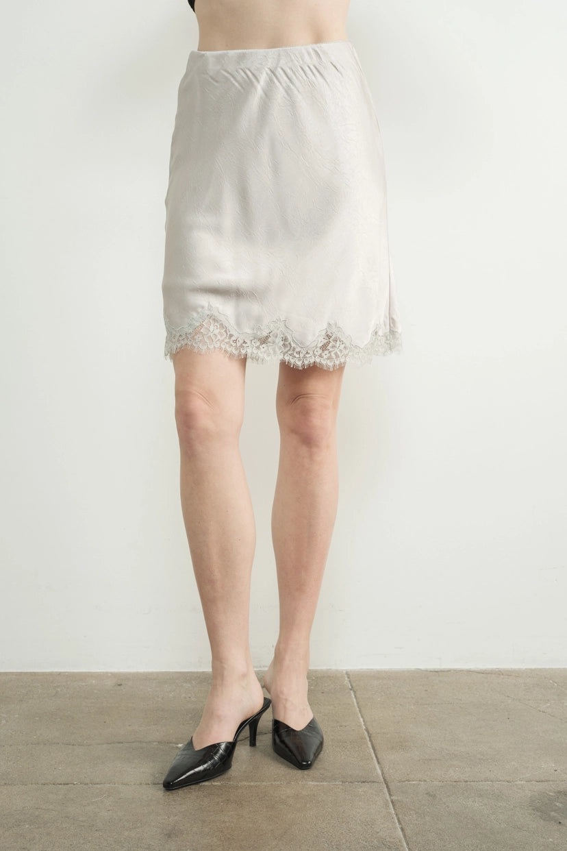 Aaron & Amber Lace Trim Slip Skirt