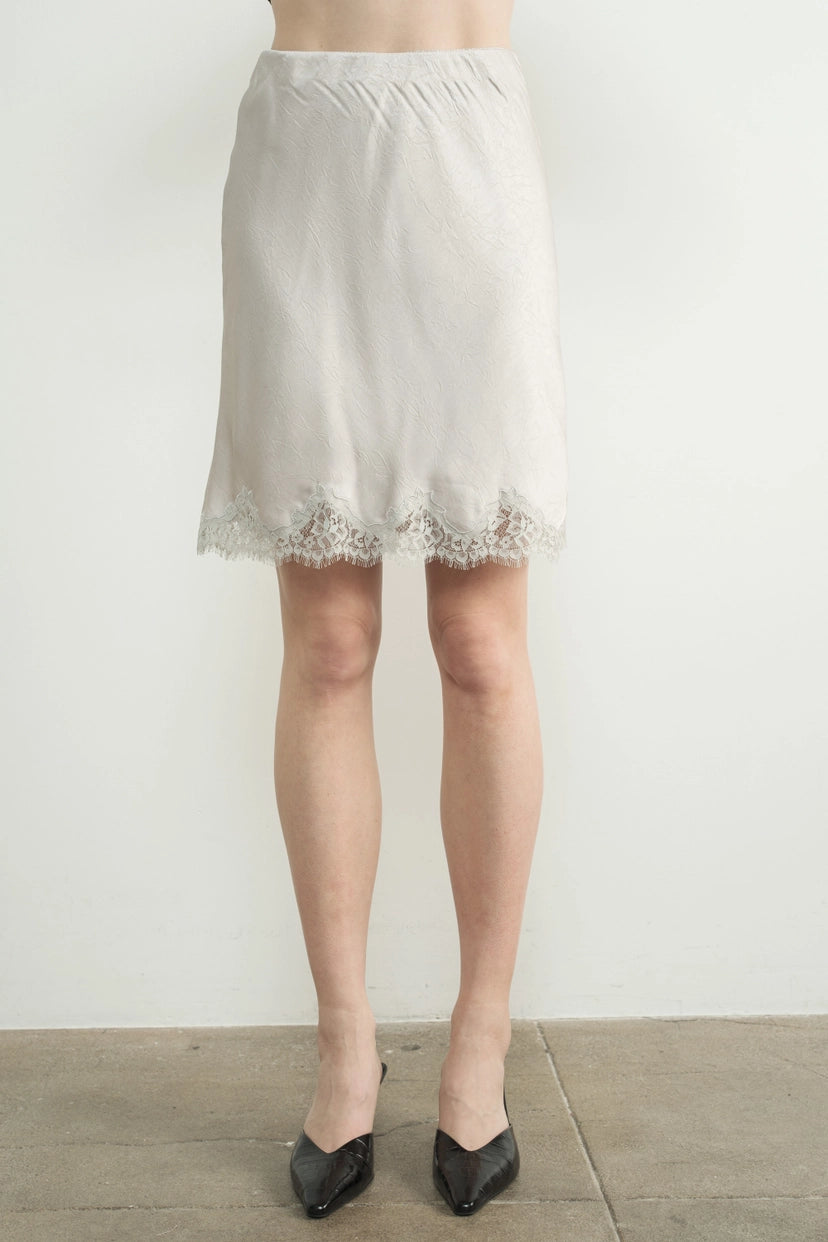 Aaron & Amber Lace Trim Slip Skirt