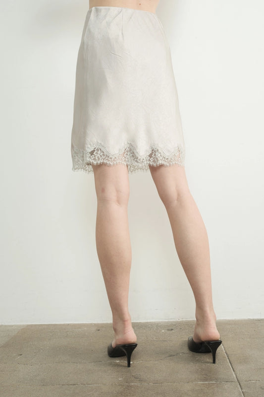 Aaron & Amber Lace Trim Slip Skirt