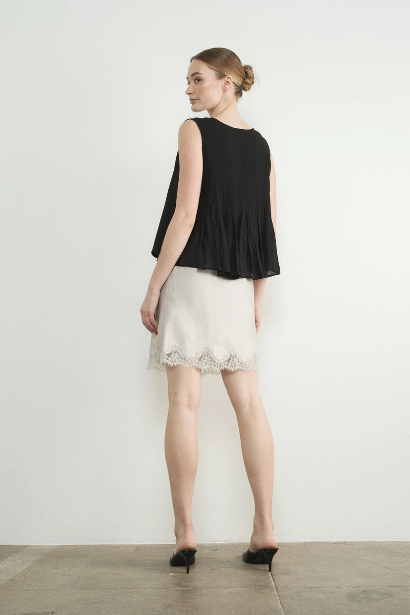 Aaron & Amber Lace Trim Slip Skirt