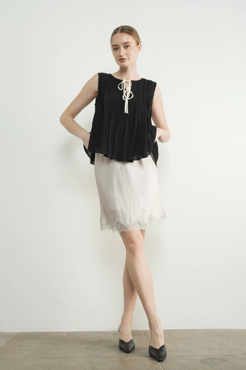 Aaron & Amber Lace Trim Slip Skirt