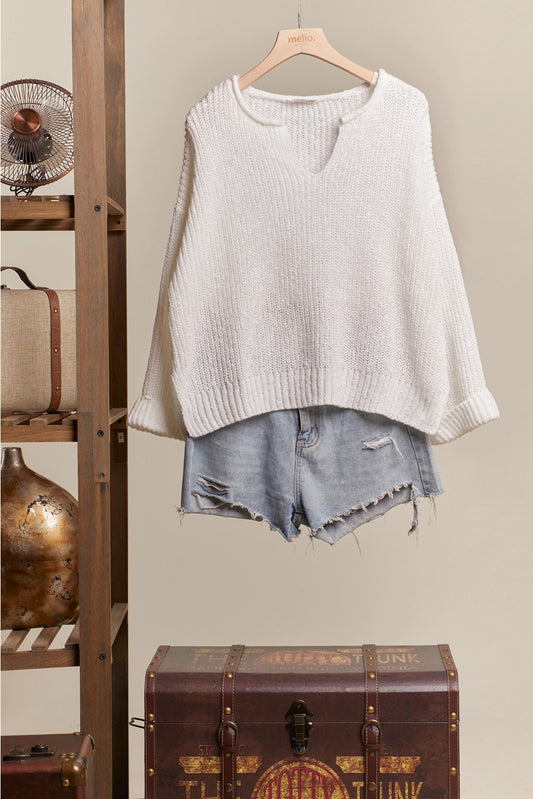 Mello. White Sweater