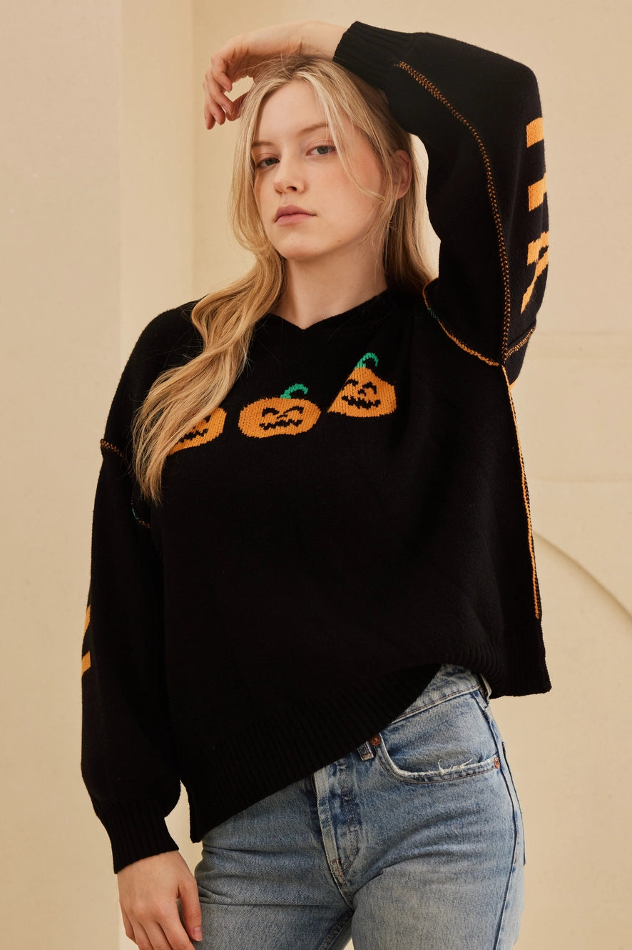 Mello. Halloween Trick or Treat Pumpkin Hoodie