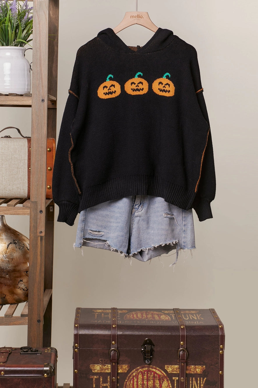Mello. Halloween Trick or Treat Pumpkin Hoodie