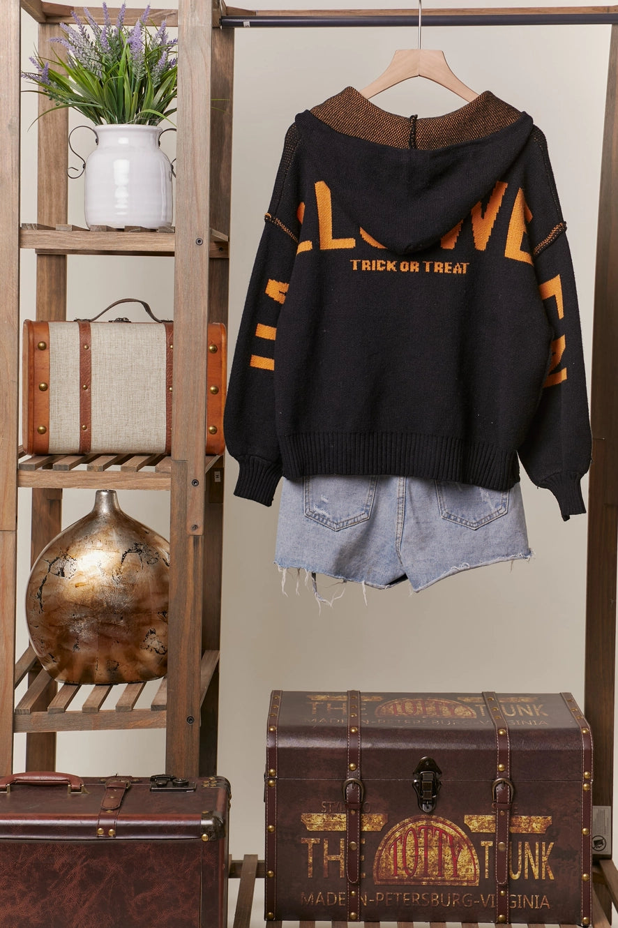 Mello. Halloween Trick or Treat Pumpkin Hoodie