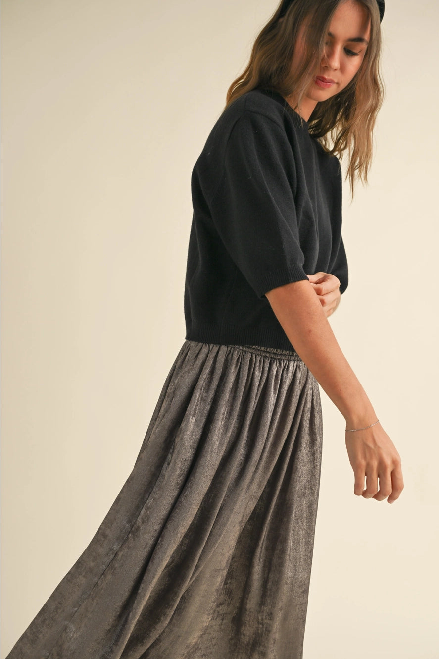 MIOU MUSE Short Sleeve Sweater