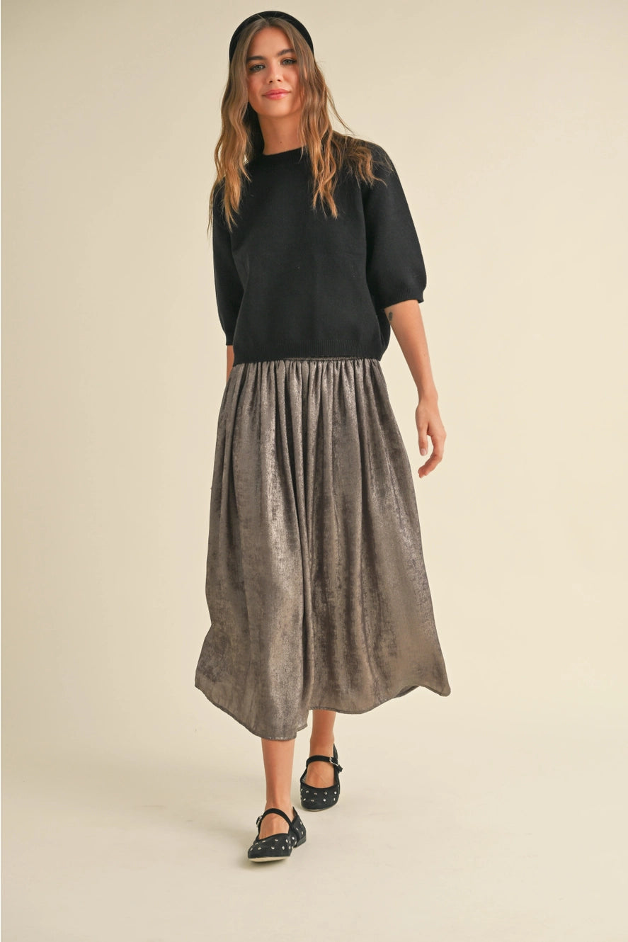 MIOU MUSE Short Sleeve Sweater
